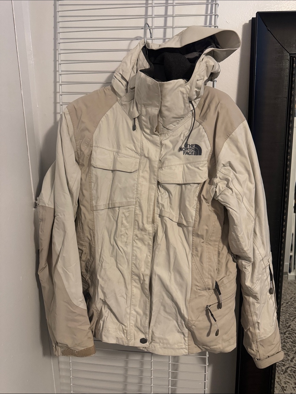 The North Face Women's Two-Tone Beige Ski Jacket